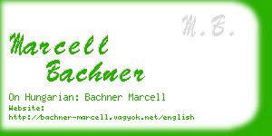 marcell bachner business card